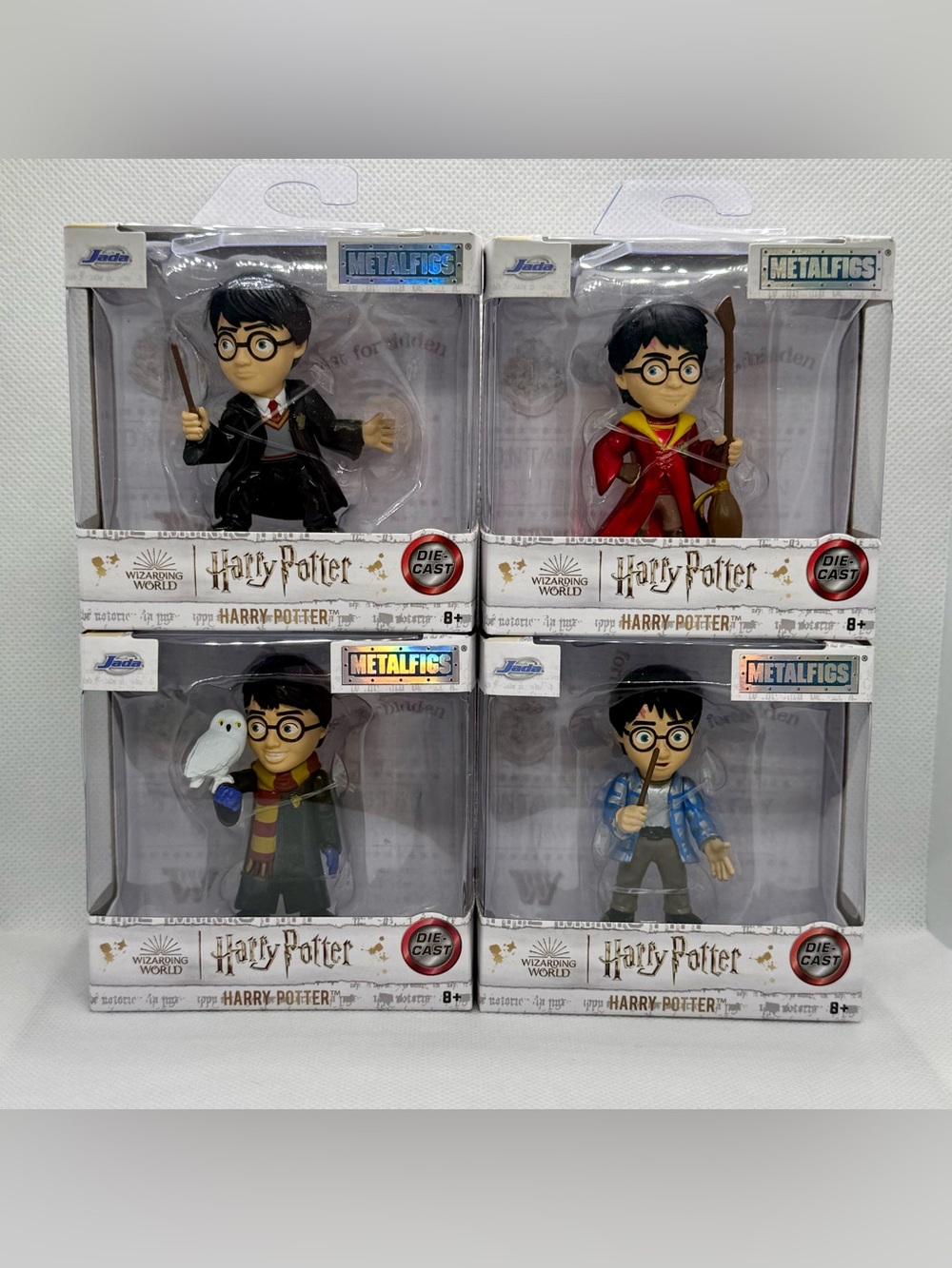 Wizarding World Harry Potter MetalFigs 2.5” Die-Cast Complete 4 Set New Sealed